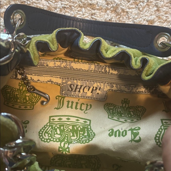 Juicy Couture Navy Green & Blue Bag - Picture 7 of 9